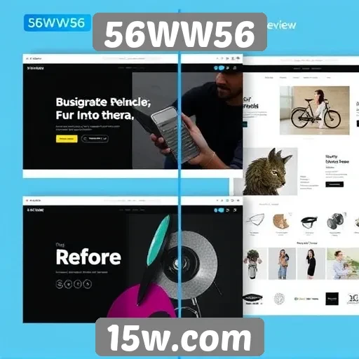 Evolução do design do site 56WW56 ao longo do tempo